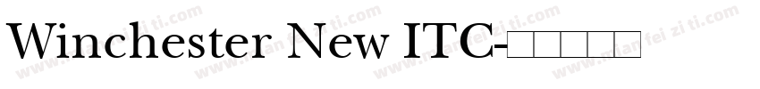 Winchester New ITC字体转换
